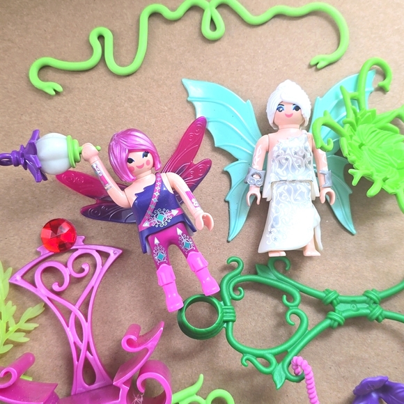 Playmobil Fairy Fairies Land Queen Throne Flowers Swing Vines Trees + more - Picture 1 of 6